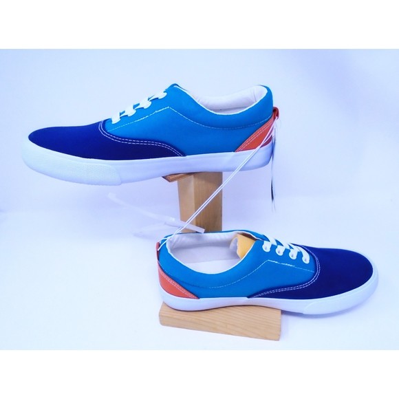 Brand New Cat & Jack Blue/Aqua/Orange Boys Size 6 Shoes/Sneakers Elastic Laces - Picture 1 of 9